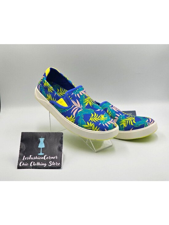 NWT OluKai Men\'s Laeahi Pai Sunset Blue Aloha Canvas Slip-On Sneakers Sz 10 2845 main image 4